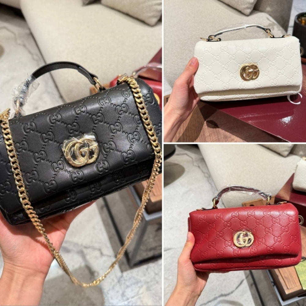 GIFT SET: GUCCI GG MILANO BAG RED & MONOGRAM BELT RED - Image 3