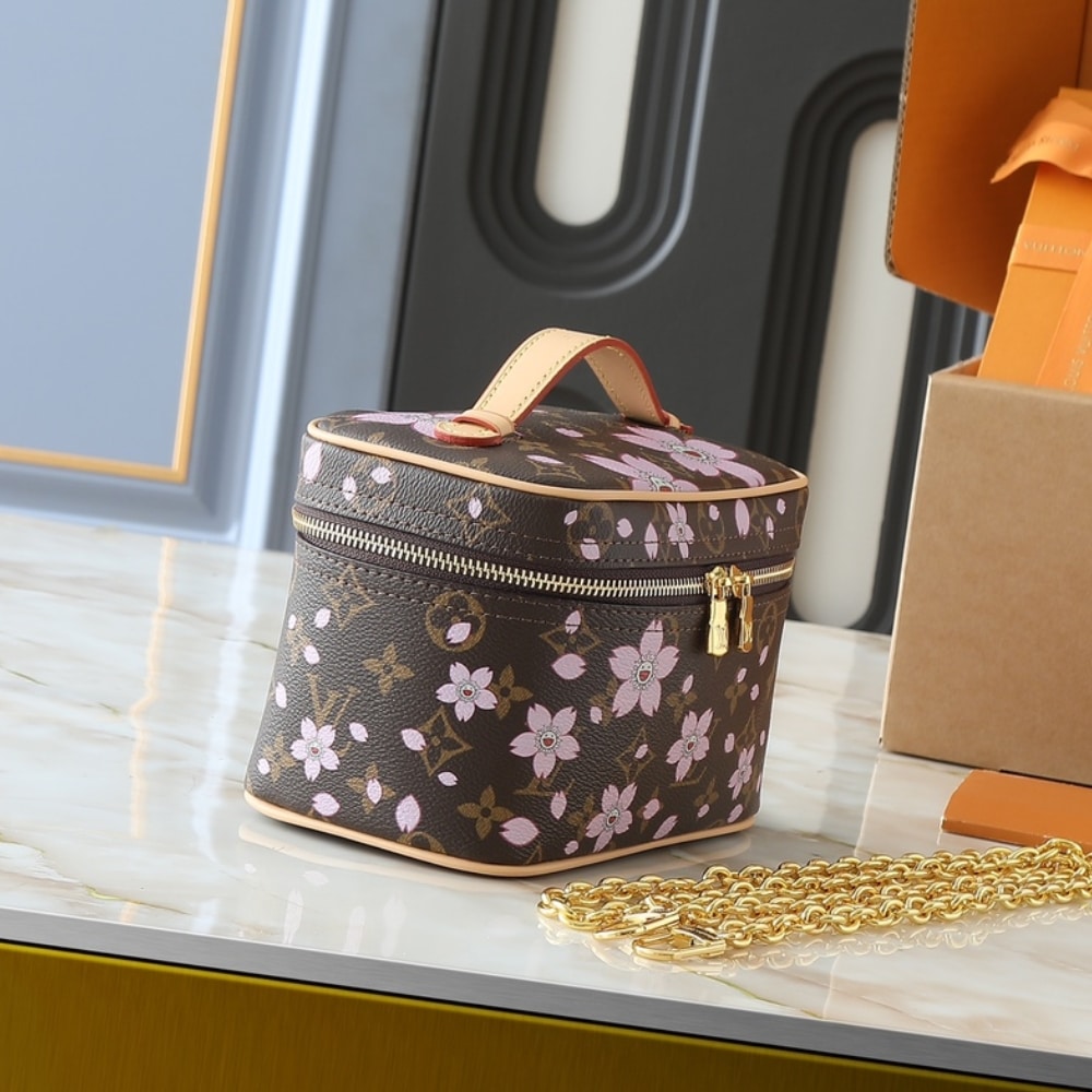 Louis Vuitton x Takashi Murakami Nice Mini Sakura Brown 20Cm M14181 - Image 3