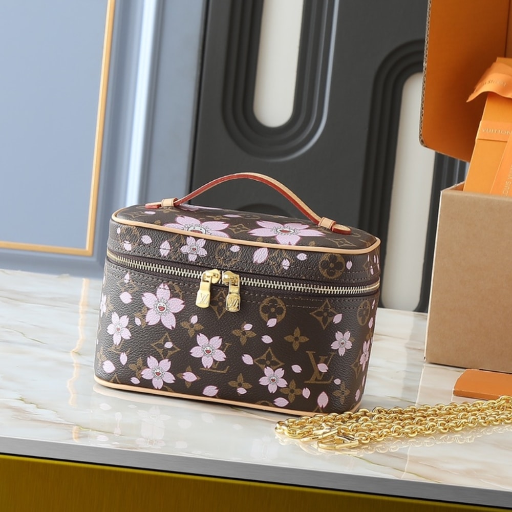 Louis Vuitton x Takashi Murakami Nice Mini Sakura Brown 20Cm M14181 - Image 2