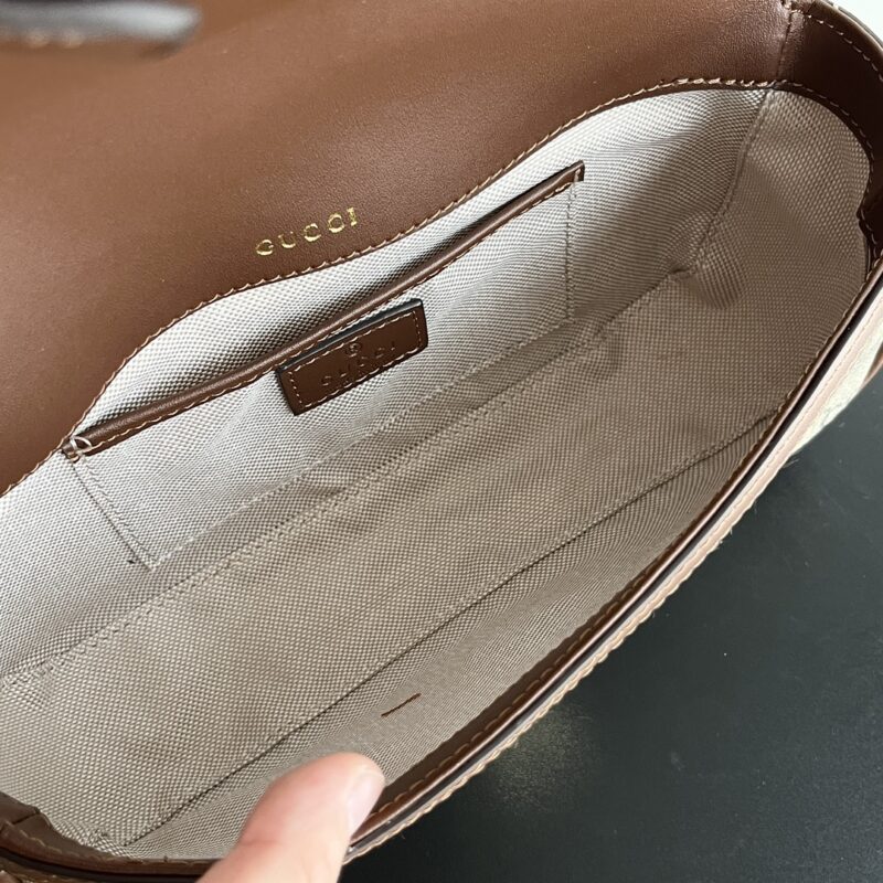 Alternative view of Gucci Horsebit 1955 Small Top Handle Bag Beige And Brown 22Cm