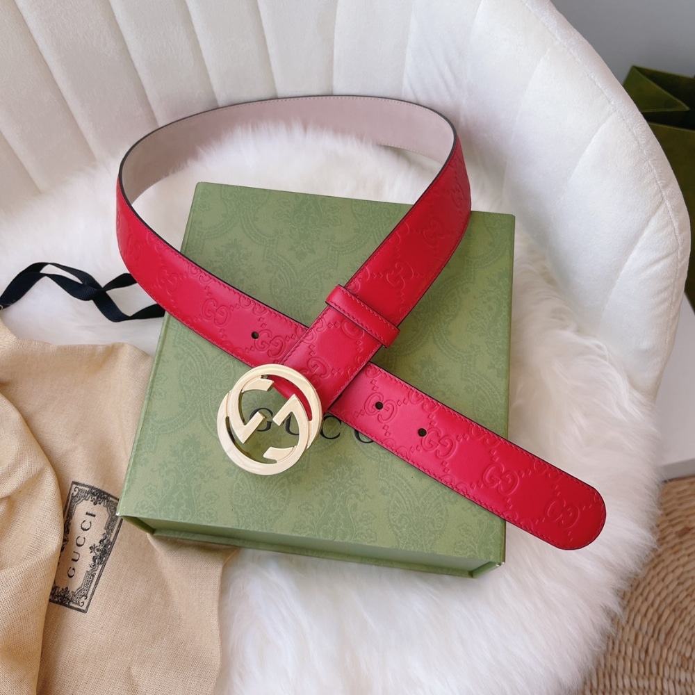 GIFT SET: GUCCI GG MILANO BAG RED & MONOGRAM BELT RED - Image 6