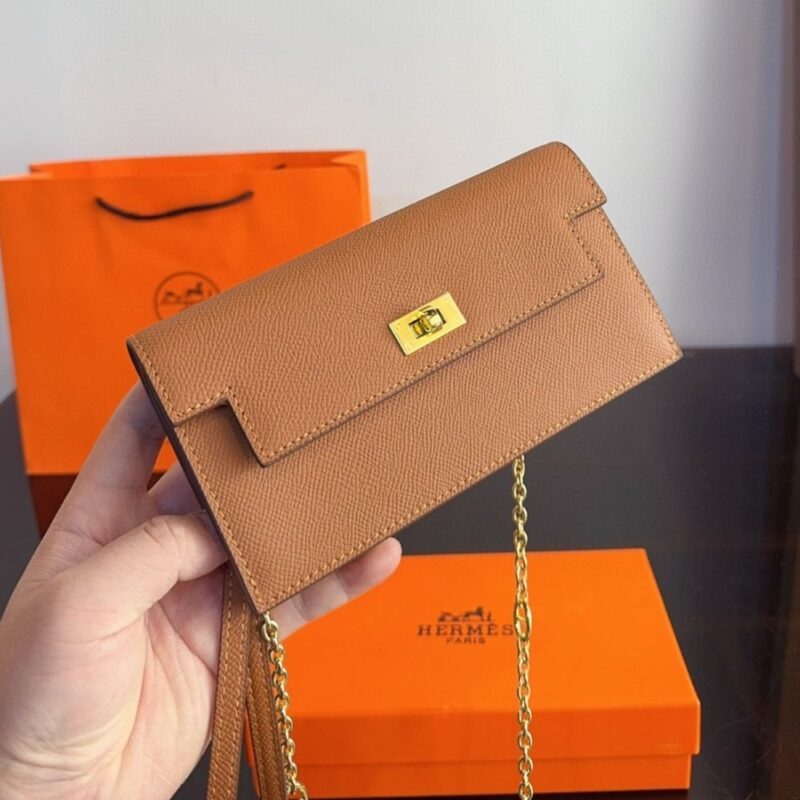 Alternative view of Hermes Kelly Pocket Long Wallet In Gold 19Cm H084940Ck37