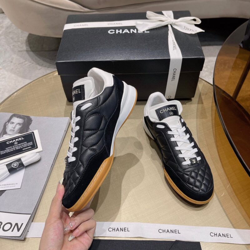 Alternative view of Chanel Sneakers Calfskin Suede Black