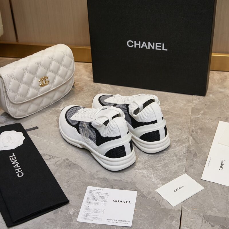 Alternative view of Chanel Cruise Sock Sneakers White Black