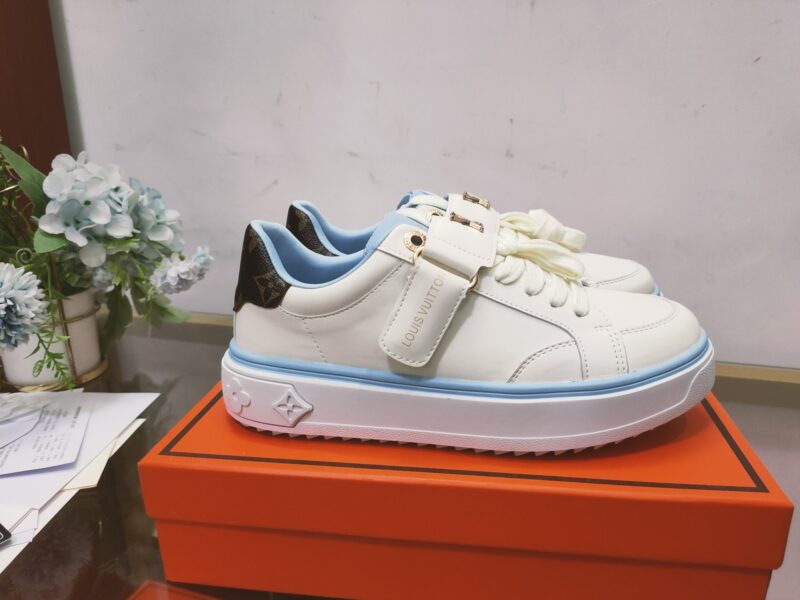 Alternative view of Louis Vuitton Time Out Sneaker White And Blue