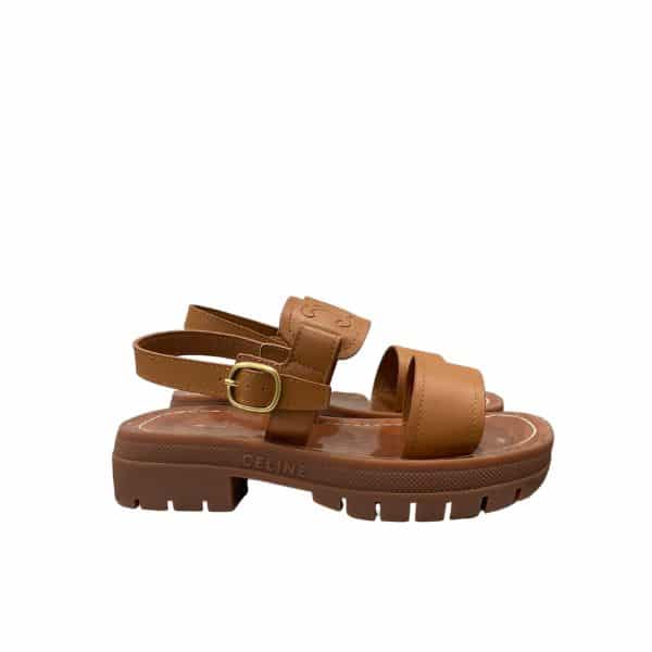 Celine Clea Triomphe Sandal In Calfskin Vegetal Tanning 352473778C04Lu