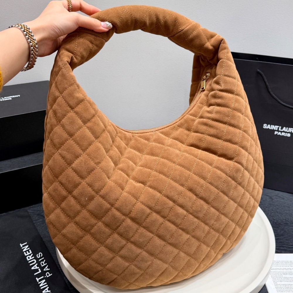 Saint Laurent Icare Hobo In Quilted Caramel Cognac 42Cm 858160AAF9P2916 - Image 4
