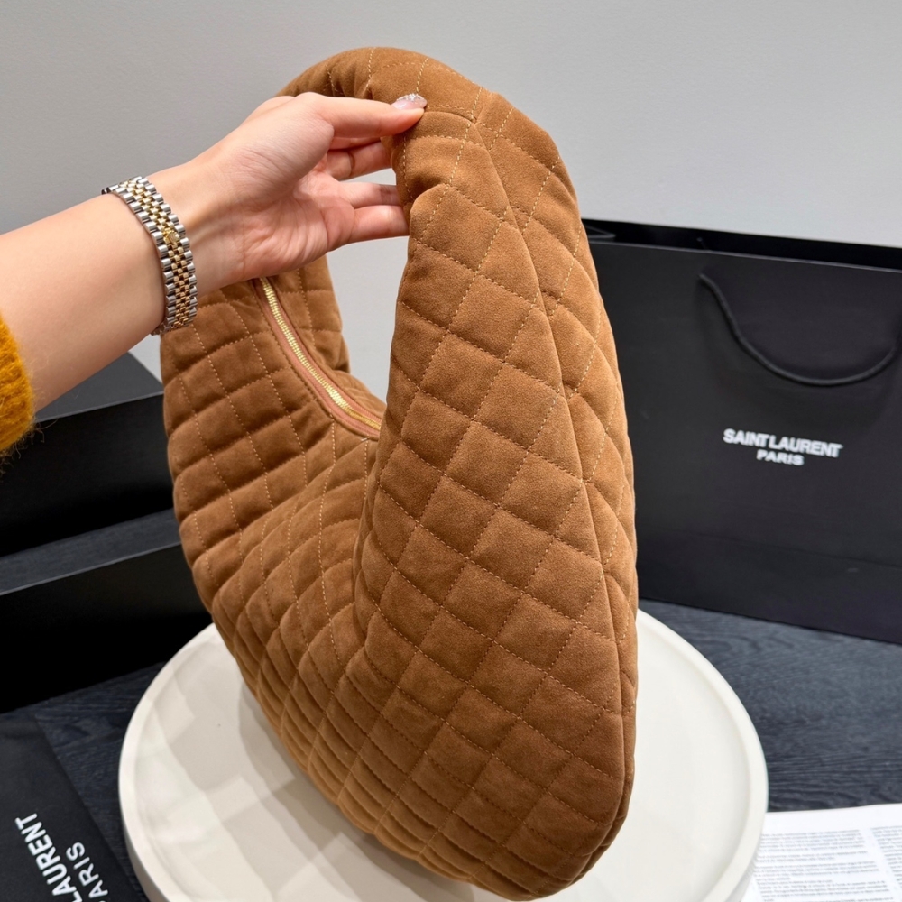 Saint Laurent Icare Hobo In Quilted Caramel Cognac 42Cm 858160AAF9P2916 - Image 5