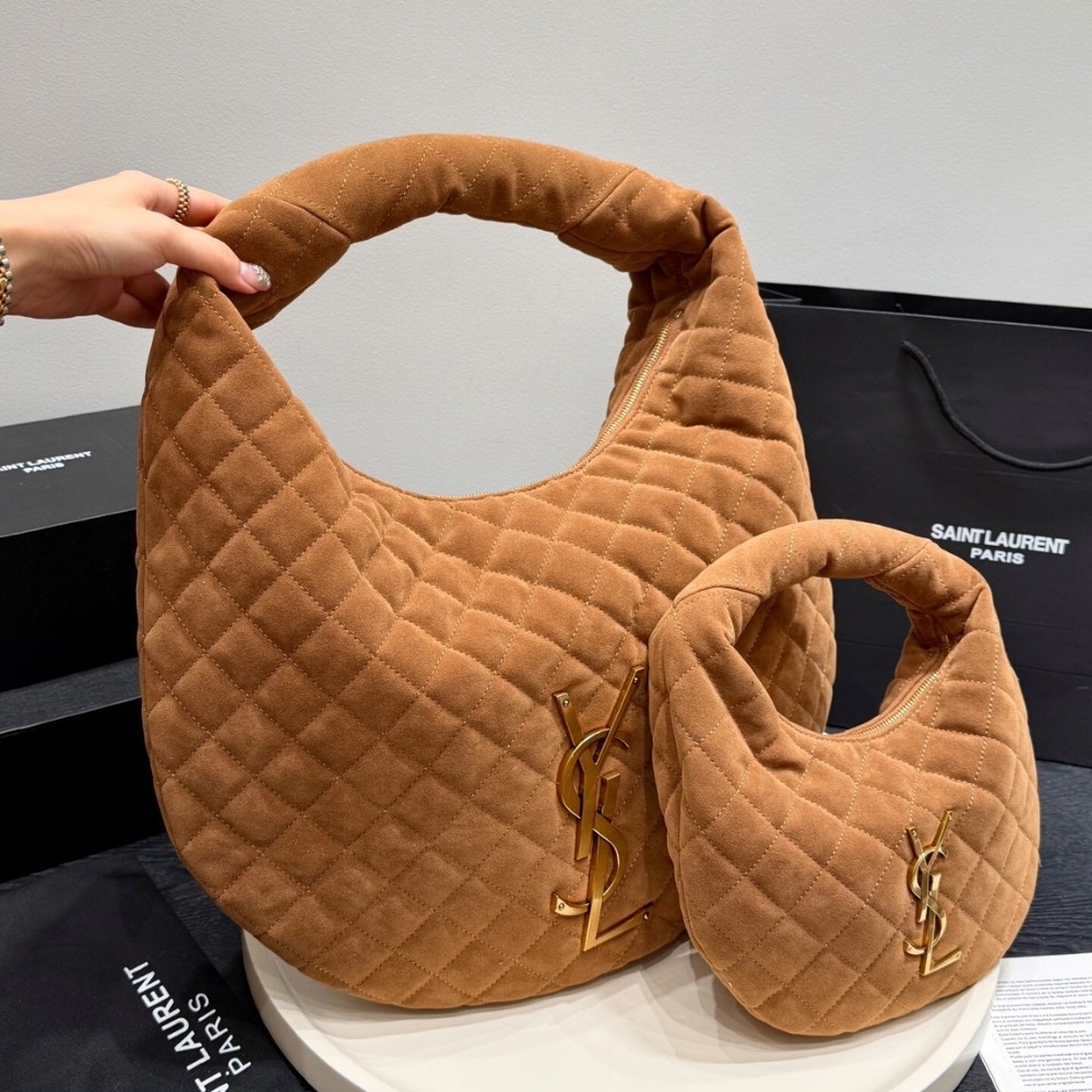 Saint Laurent Icare Hobo In Quilted Caramel Cognac 42Cm 858160AAF9P2916 - Image 9