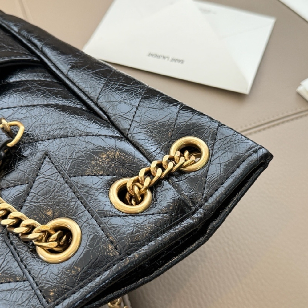 Saint Laurent Niki Small Shopping In Vintage Black Leather 30Cm 8622950EN071000 - Image 6