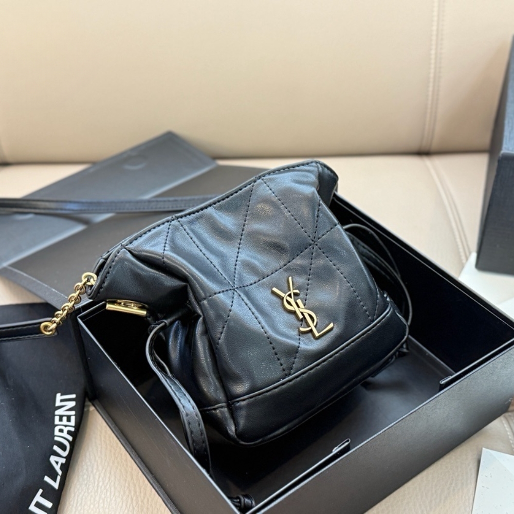 Saint Laurent Jamie Mini Shoulder Pouch Black 14Cm 859174AAB321000 - Image 3