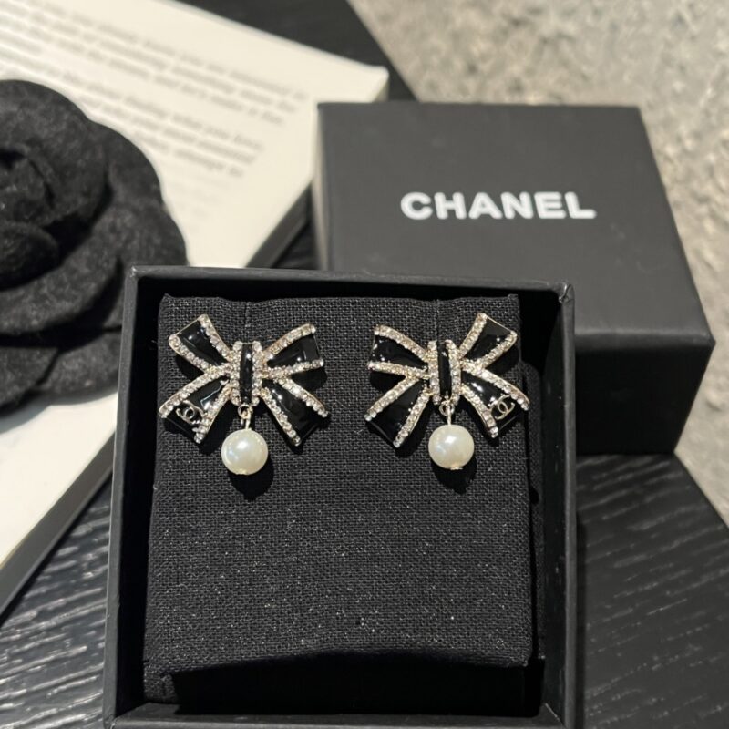 Alternative view of Chanel Cc Costume Earrings Black Abg402 B21902 U3576