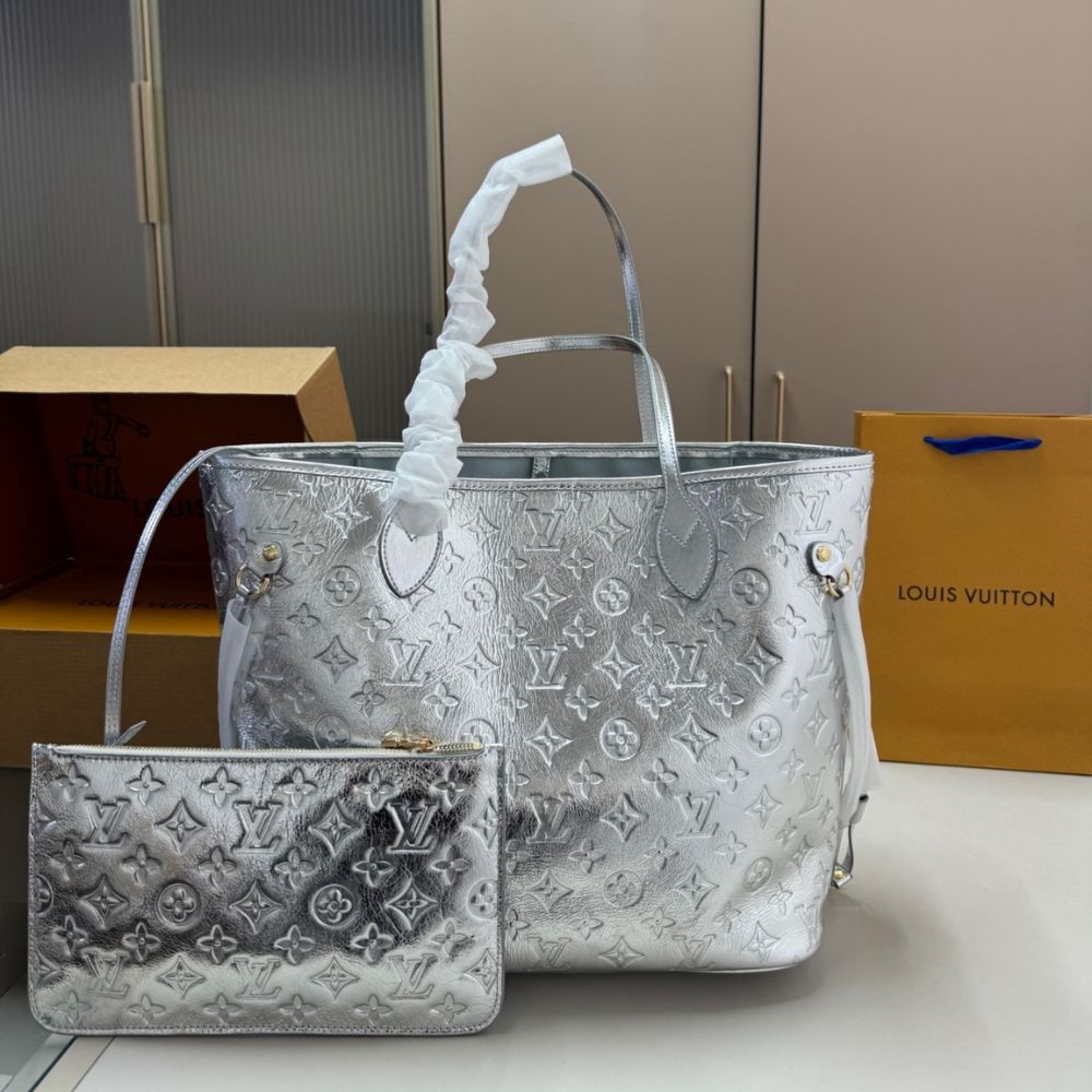 Louis Vuitton Neverfull MM Silver 32Cm - Image 2