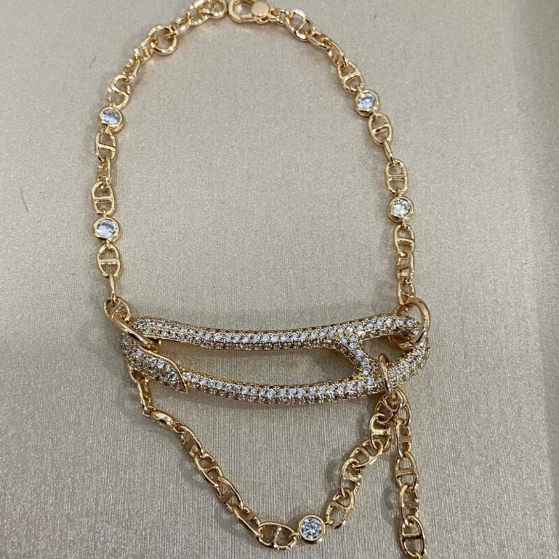 Alternative view of Hermes Chaine Dancre Punk Bracelet Gold H217431B 00Sh