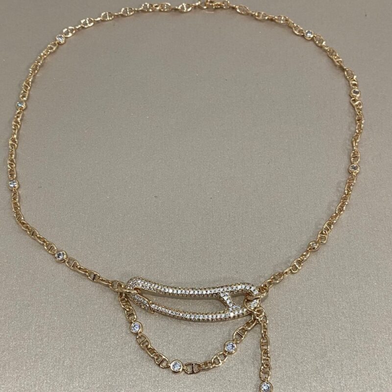 Alternative view of Hermes Chaine Dancre Punk Necklace Gold H217232B 00St