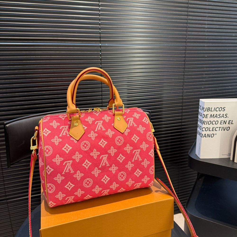 Louis Vuitton Speedy Bandouliére 25 Monogram Origine Rose Ribbon Pink 25Cm M27528 - Image 5