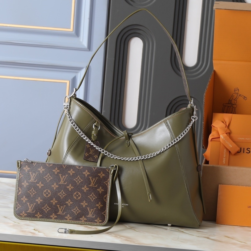 Louis Vuitton Carryall Vibe MM Dark Kaki 39Cm M14268 - Image 2