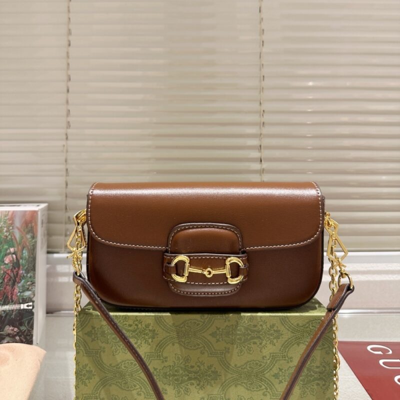 Alternative view of Gucci Horsebit 1955 Small Shoulder Bag Brown 24Cm 735178 1Db0G 2361
