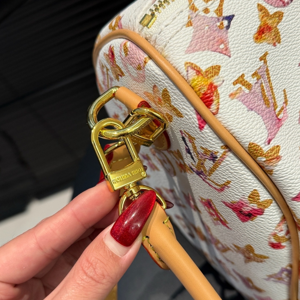 Louis Vuitton Aquarelle Watercolor Speedy 35 White 30Cm - Image 9