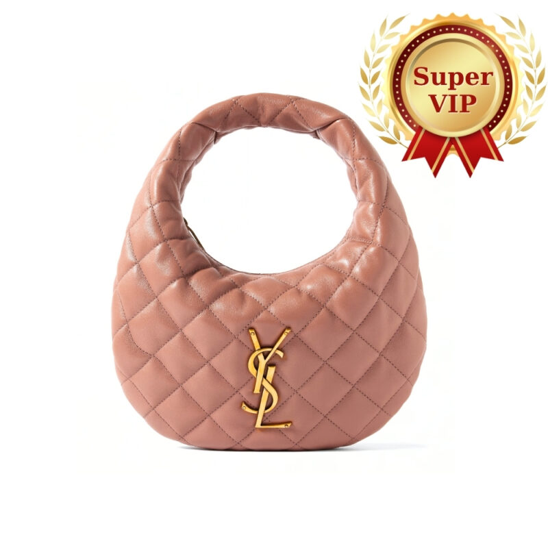 [Super Vip 1:1] - Saint Laurent Icarino In Quilted Nappa Hortensia Pink 17Cm 851689Aaang5036