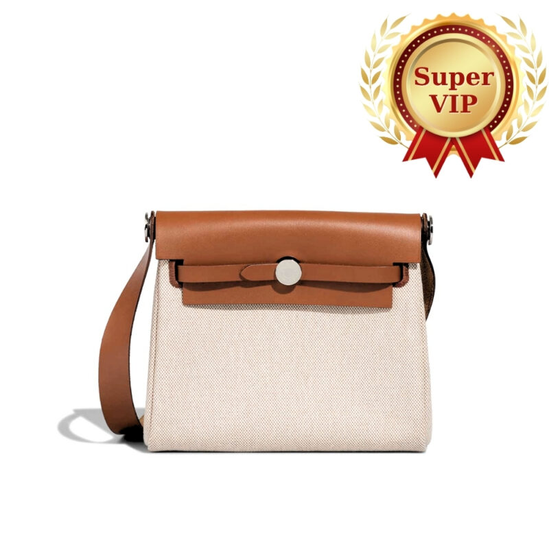 [Super Vip 1:1] Hermes Herbas Zip 20 Bag Brown 20Cm H085414Ckaa