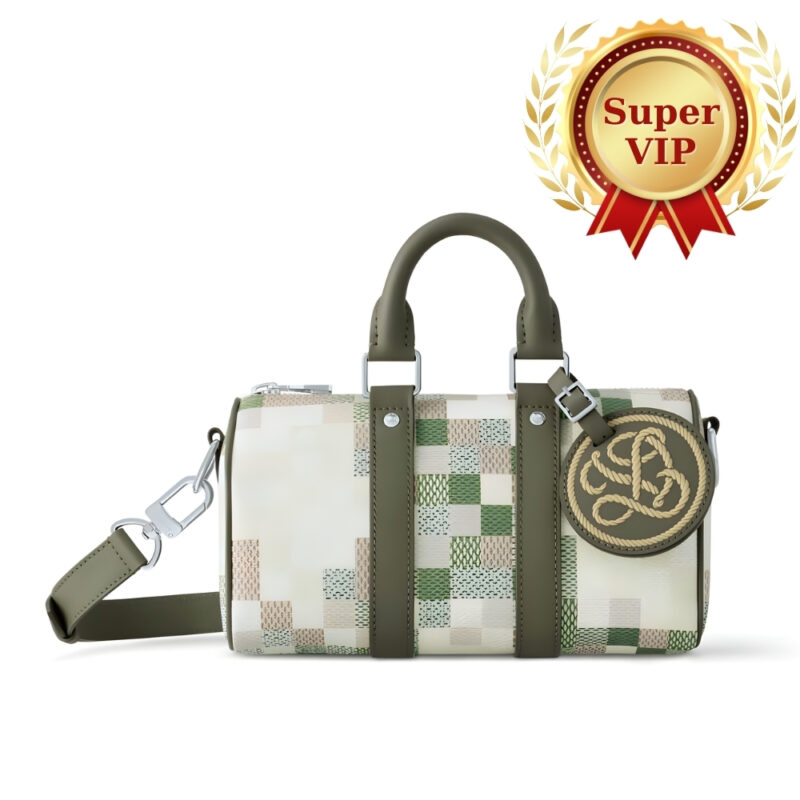 [Super Vip 1:1] Louis Vuitton Keepall Bandoulière 25 Khaki 25Cm N00105