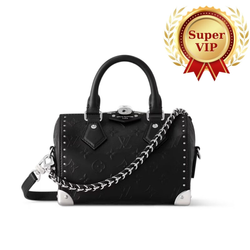 [Super Vip 1:1] Louis Vuitton Speedy Trunk 20 Black 20Cm M14575