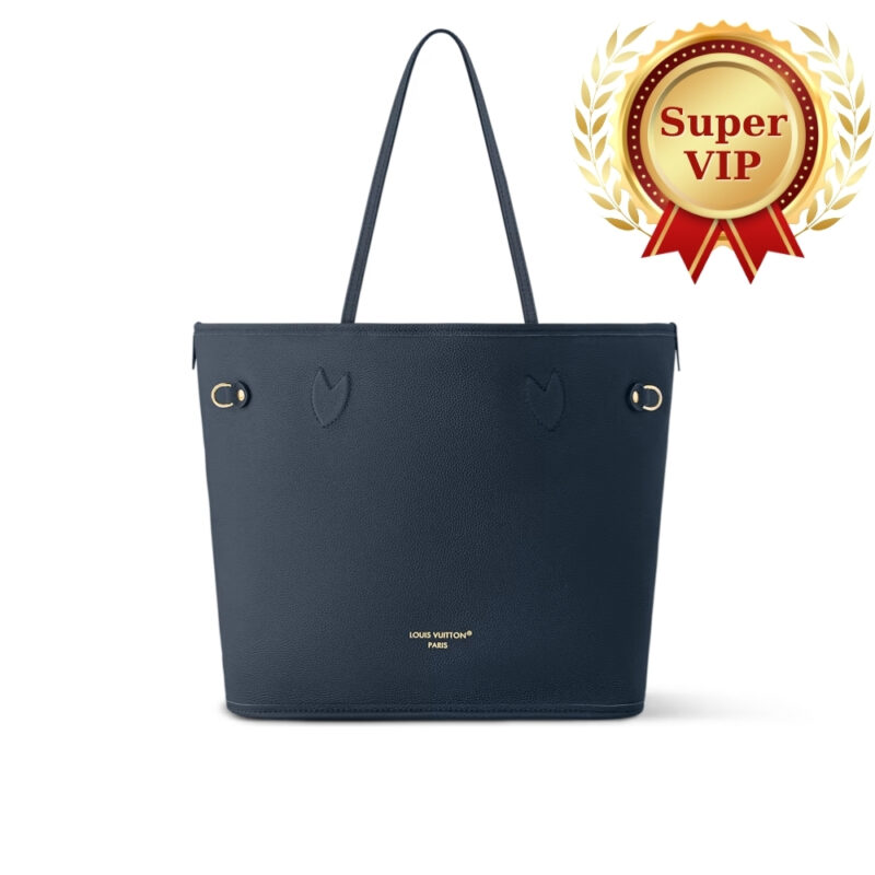 [Super Vip 1:1] Louis Vuitton Neverfull Inside Out MM Bag Navy Blue 31Cm M14994