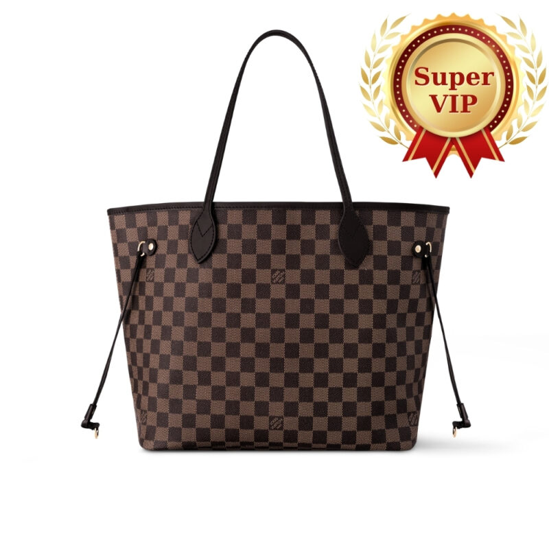 [Super Vip 1:1] Louis Vuitton MM Damier Ebene Canvas Cerise Red 31Cm N40599