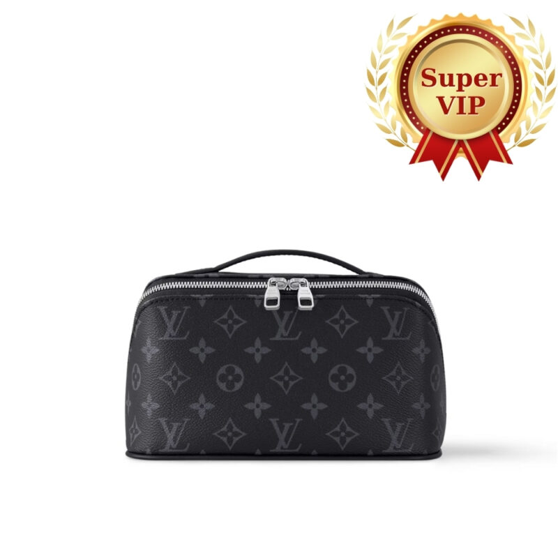 [Super Vip 1:1] Louis Vuitton Toiletry Bag Monogram Eclipse Canvas Black 24Cm M11508