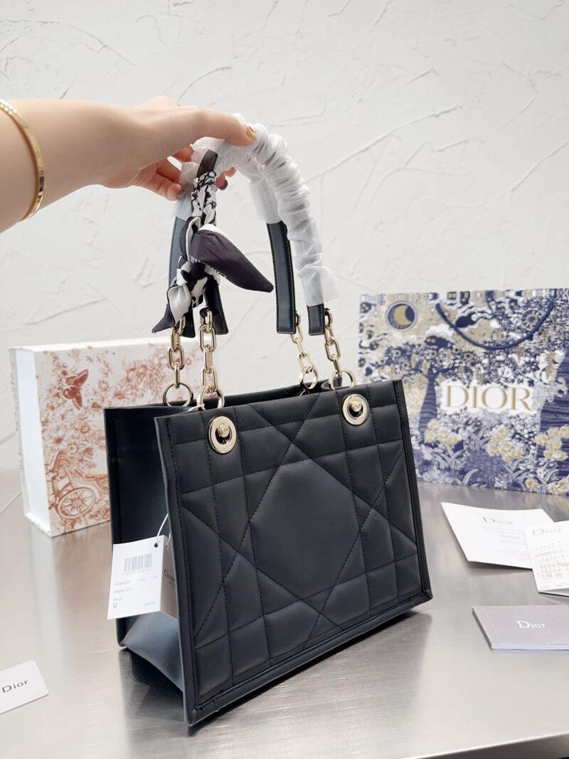 Alternative view of DIOR ESSENTIAL TOTE BAG ARCHICANNAGE CALFSKIN BLACK 26CM M8722OZVJ M900