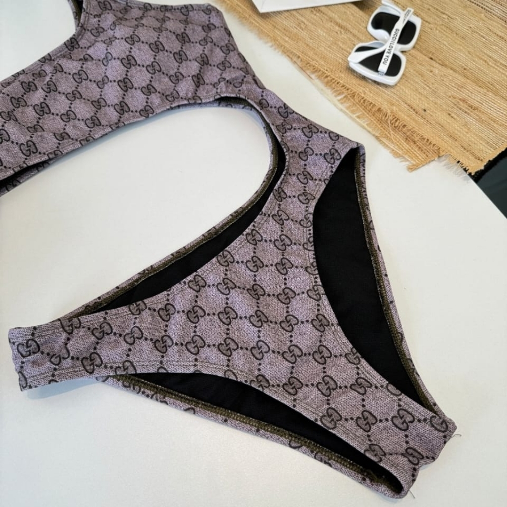 Gucci GG Stretch Jersey Swimsuit Dark Grayish Purple - Image 5