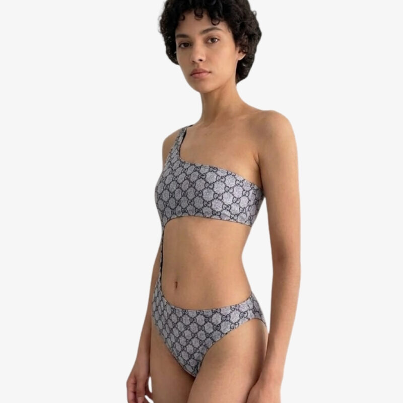 Alternative view of Gucci GG Stretch Jersey Swimsuit Gray 695817 XHAFM 4632