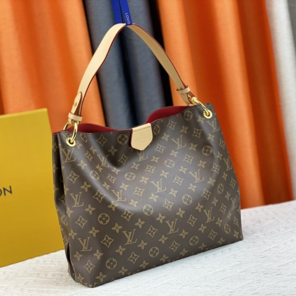 Louis Vuitton Graceful PM Monogram Canvas Red 35Cm - Image 3