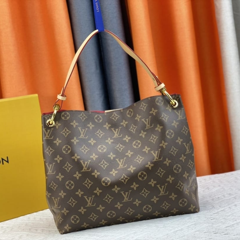 Louis Vuitton Graceful PM Monogram Canvas Red 35Cm - Image 5