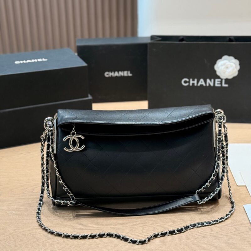 Alternative view of Chanel Ultimate Soft Hobo Bag Silver Hardware Black 38Cm