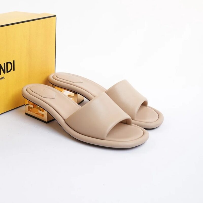 Alternative view of Fendi Baguette Heel Slides Beige 8R8412NBAF1KCU