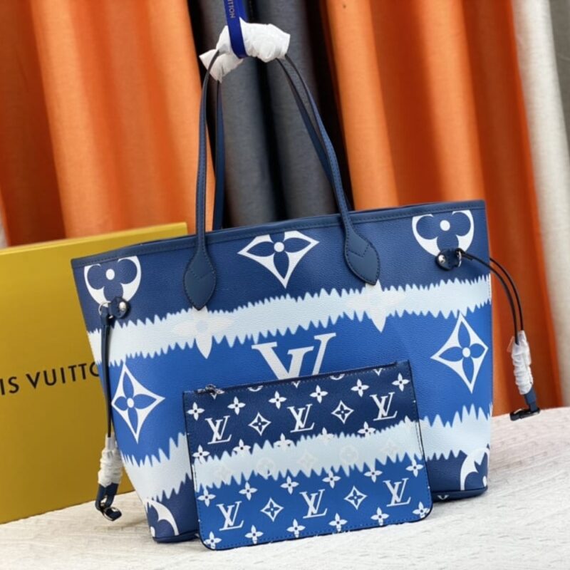 Alternative view of Louis Vuitton Neverfull MM Monogram Escale Blue 31Cm