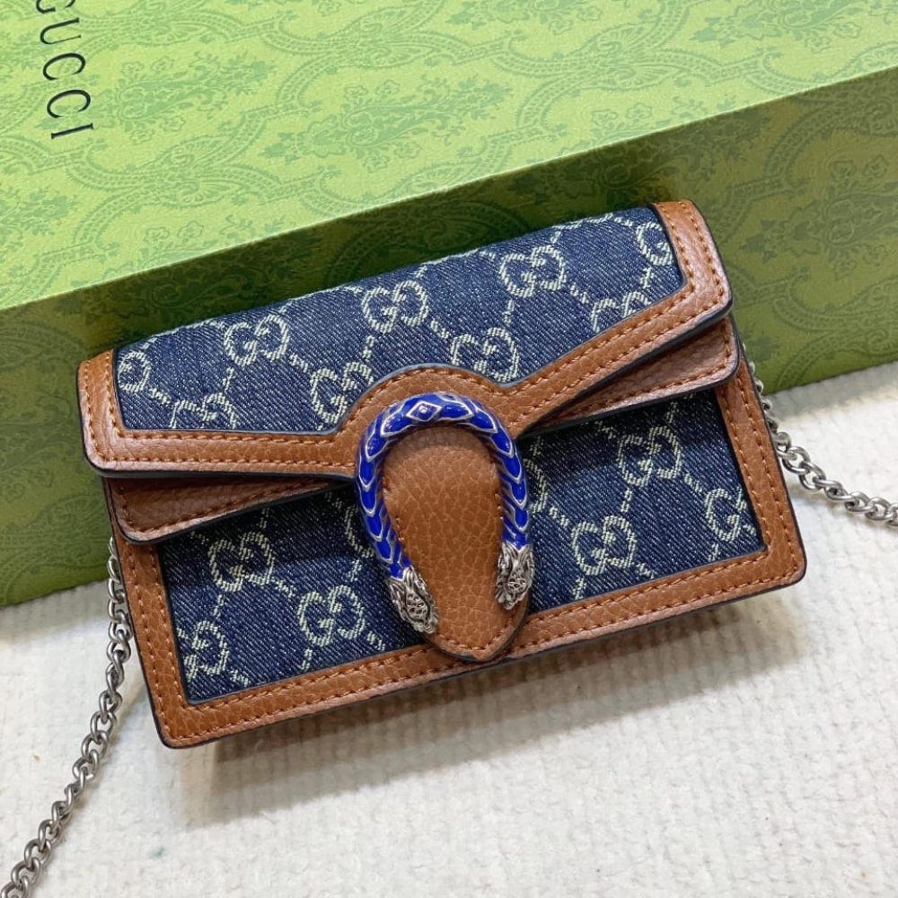 Gucci Dionysus Super Mini Denim Dark Blue And Brown 16Cm 476432 2KQFN 4483 - Image 2