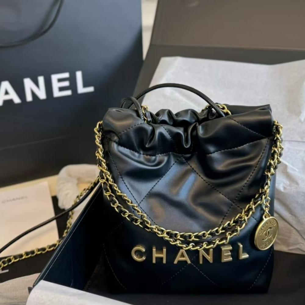 Chanel 22 Mini Handbag Black 23Cm AS3980 B19059 94305 - Image 2