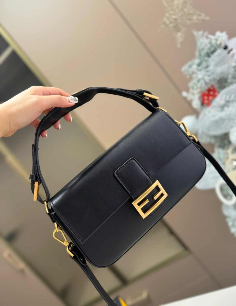 Alternative view of Fendi Baguette Bag Black Leather 25Cm 8Br822Apg6F1Cfj