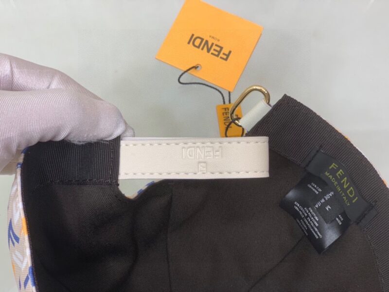 Alternative view of Fendi Ff Motif Multicolor Cap Beige