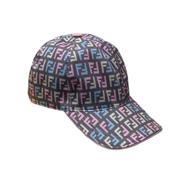 Fendi Ff Motif Multicolor Cap Grey