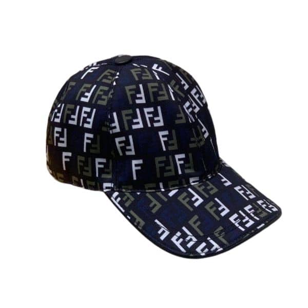 Fendi Ff Motif Multicolor Cap Black