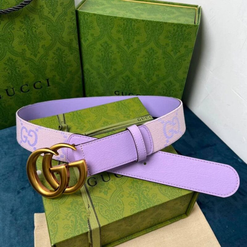 Alternative view of Gucci Gg Marmont Jumbo Gg Belt Lilac 400593 Fabbn 8481