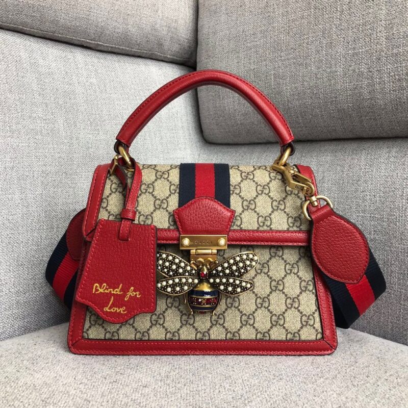 Alternative view of Gucci Queen Margaret Gg Small Top Handle Bag Red 25.5Cm