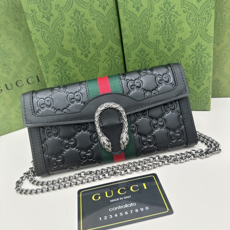 Alternative view of Gucci Women’S Dionysus Gg Supreme Chain Bag Black 19Cm