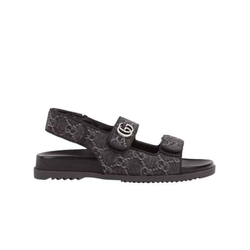 Gucci Double G Sandal Denim 771575 Facvp 8446