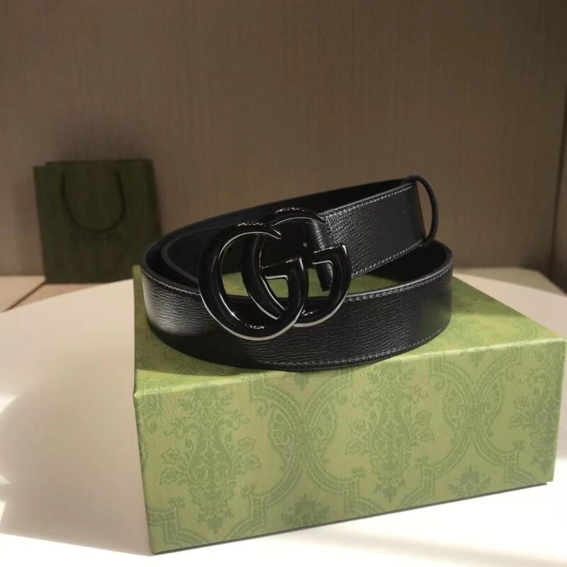 Alternative view of Gucci Gg Marmont Thin Belt Black Leather 414516 18Yxv 1000