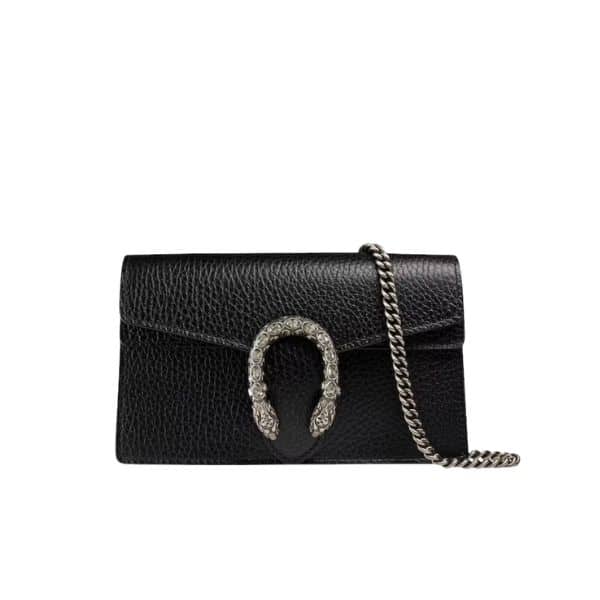 Gucci Dionysus Shoulder Bag Super Mini Black 25Cm